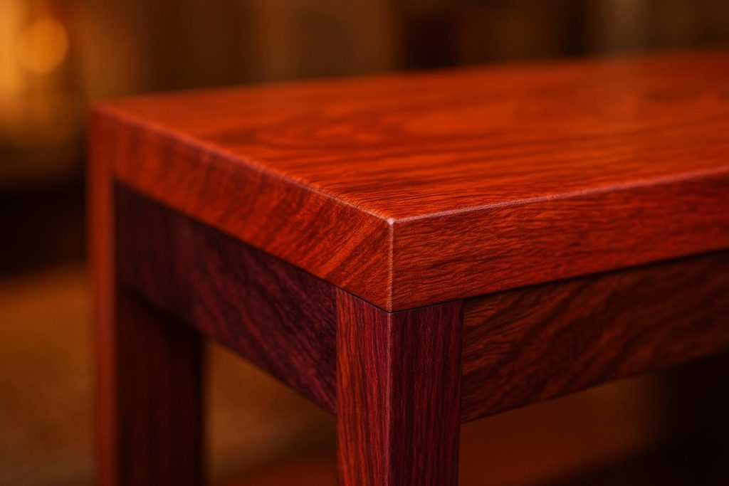 uxury furniture made from African Padauk and Bubinga hardwood