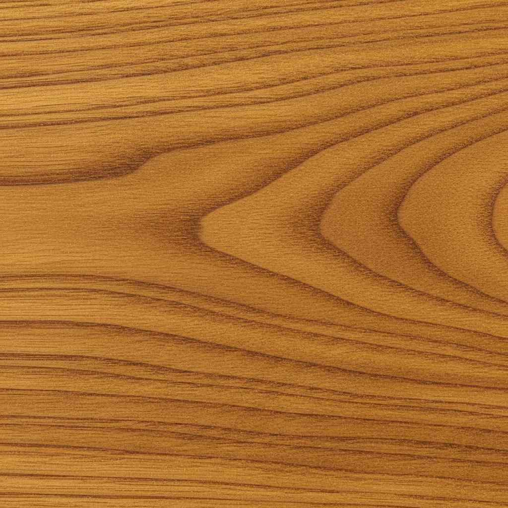 Close up inspection of FAS grade Iroko timber showing golden-brown heartwood grain