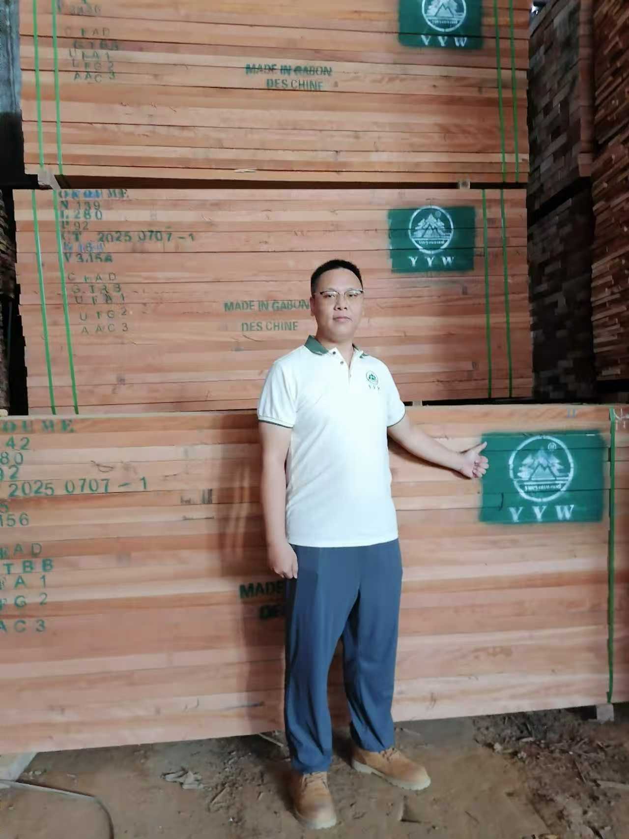 okoume timber inspection