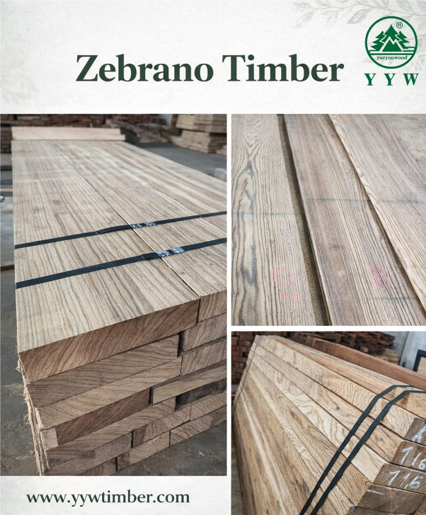 Zebrano Zingana Sawn Timber Decorative African Hardwood Supplier