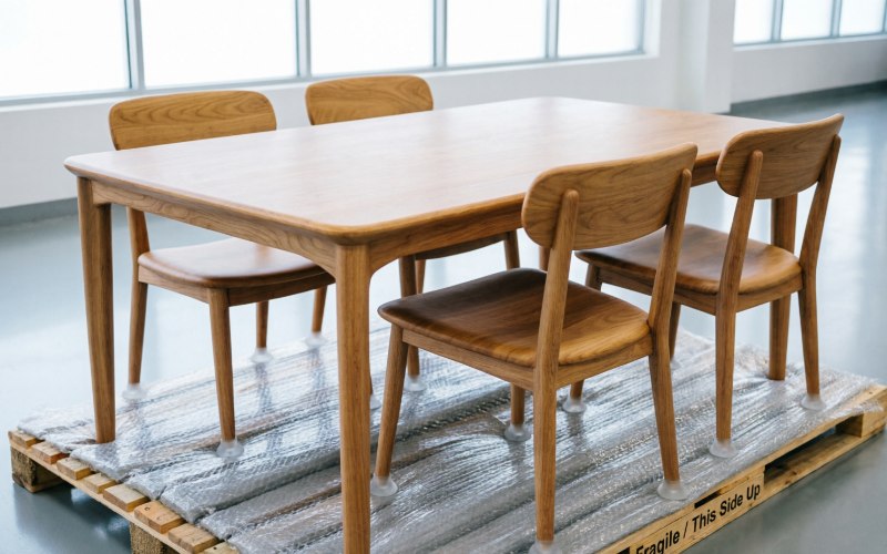 Acacia wood furniture ready for export