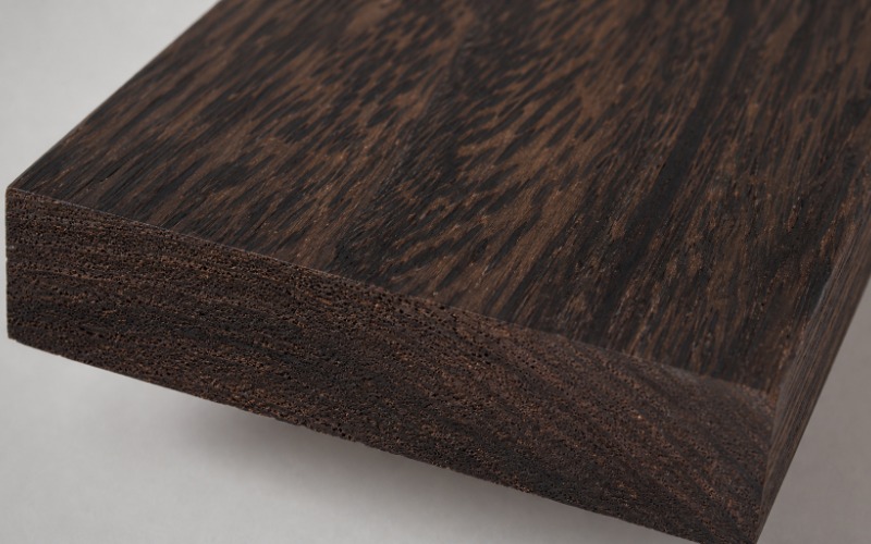 High quality African Wenge sawn timber showing dark grain patterns