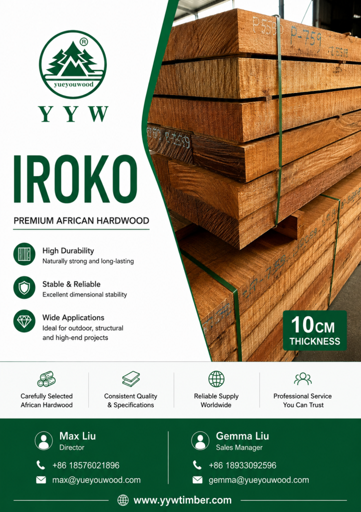 100mm thickness iroko lumber