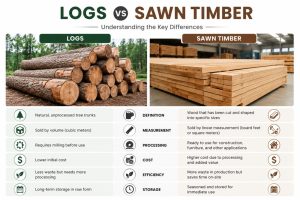 Logs vs Sawn Timber