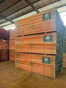 Stock of kiln-dried Okoume sawn timber
