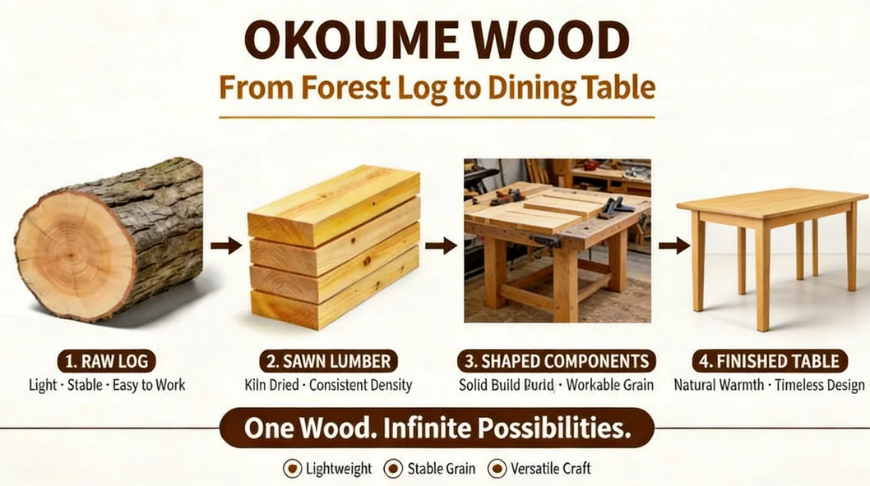 Okoume for table